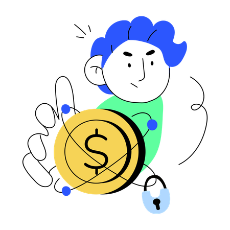 Money protection  Illustration