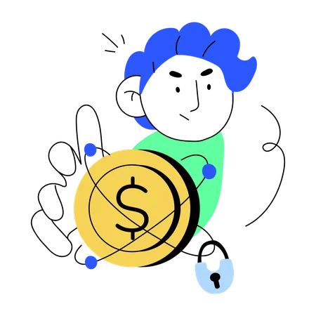 Money protection  Illustration