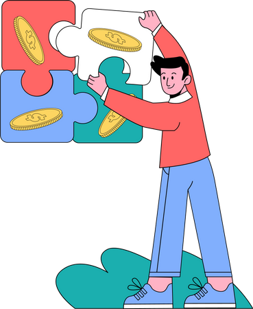 Money Puzzle  Illustration