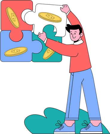 Money Puzzle  Illustration