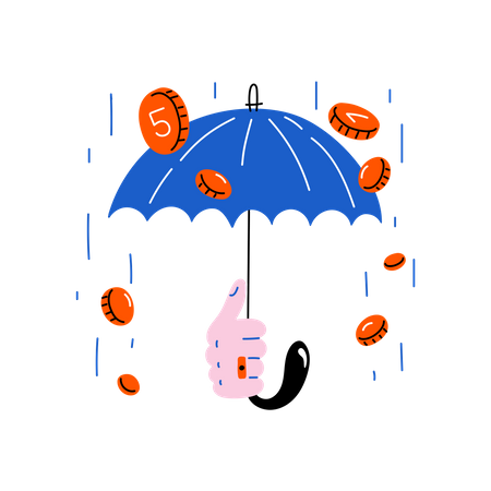 Money rain Illustration