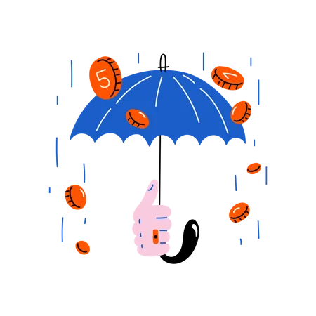 Money rain Illustration