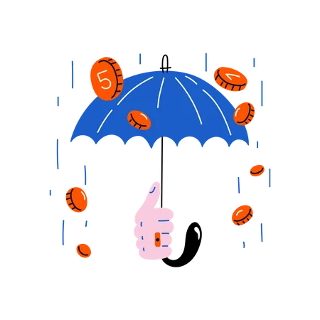 Money rain  Illustration