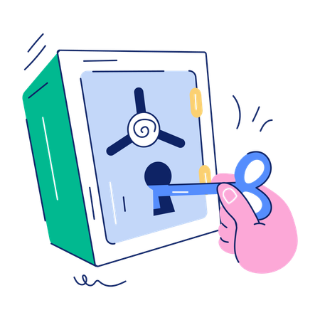 Money Safe  Illustration