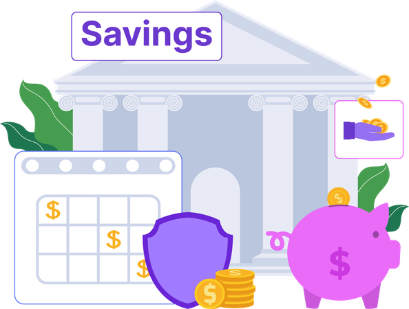 Money Savings  Illustration