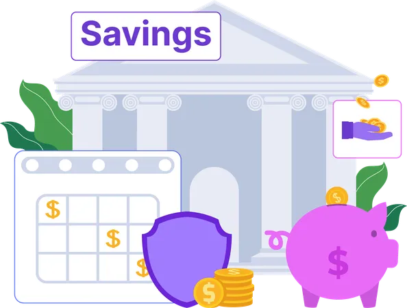 Money Savings  Illustration