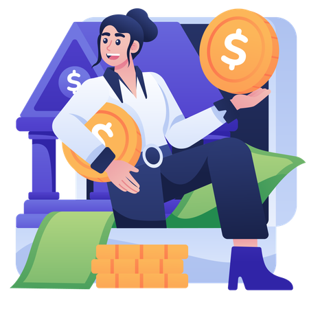 Money Savings  Illustration