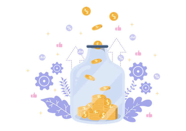 Money Savings  Illustration