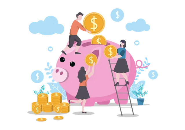 Money Savings  Illustration