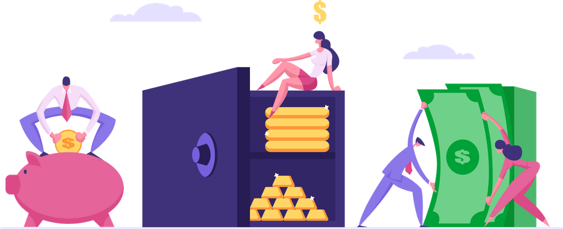 Money Savings  Illustration