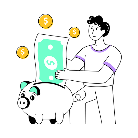 Money Savings  Illustration