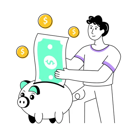 Money Savings  Illustration