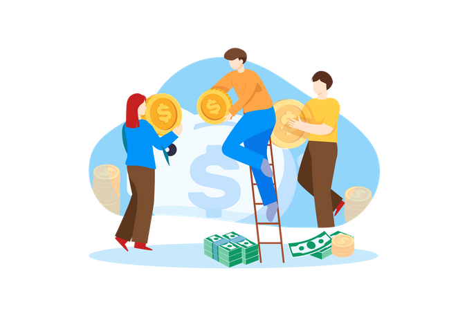 Money Savings  Illustration