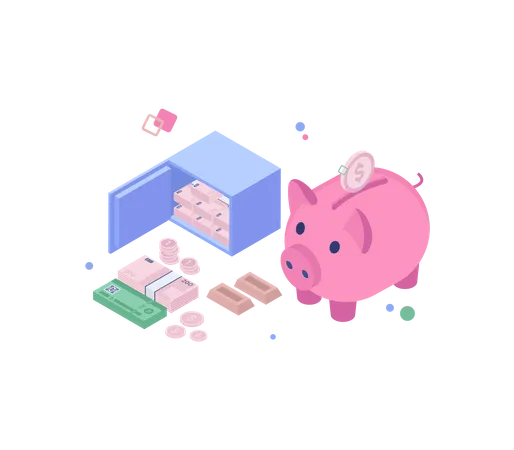 Money savings  Illustration