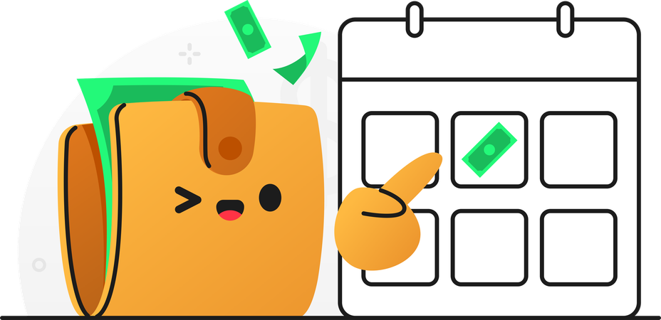 Money schedule  Illustration