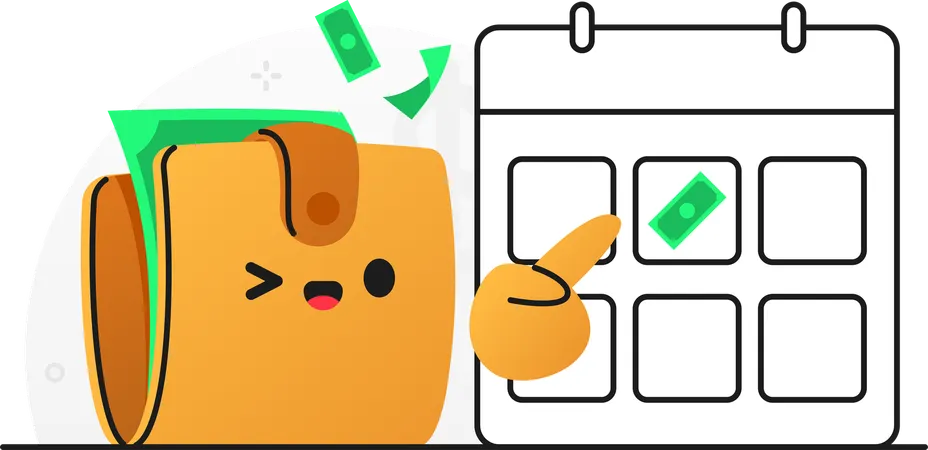 Money schedule  Illustration