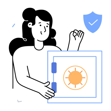 Money Security  Illustration