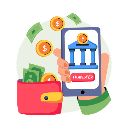 Money transfer  Illustration