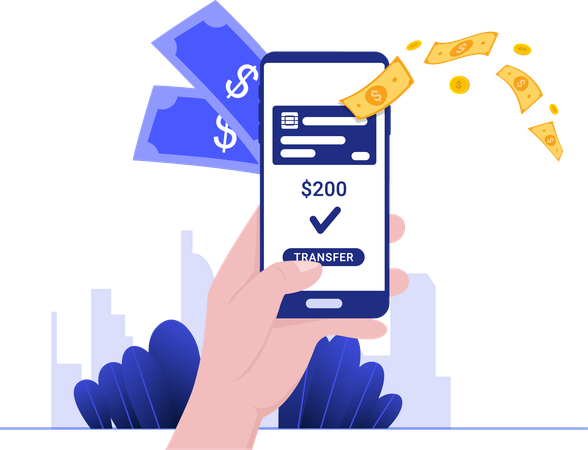 Money Transfer  Illustration