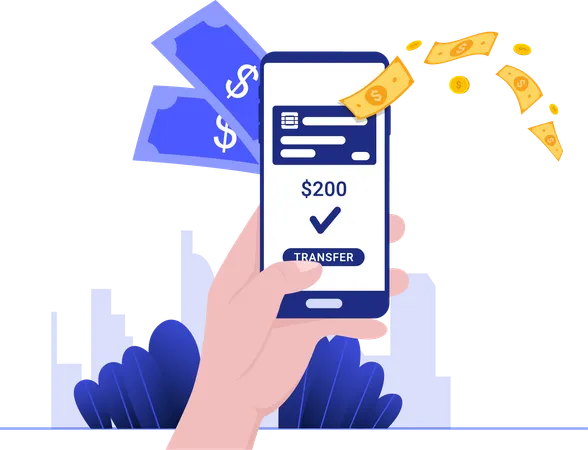 Money Transfer  Illustration