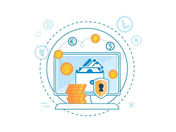 Money transfer  Illustration