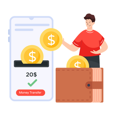 Money Transfer  Illustration