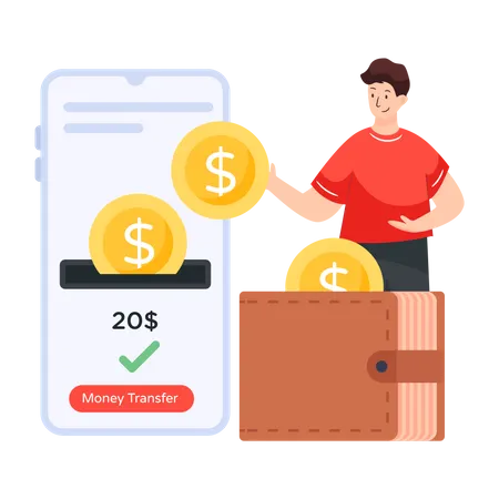 Money Transfer  Illustration