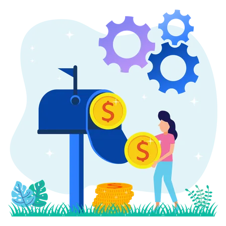 Money transfer  Illustration