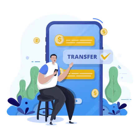 Money transfer  Illustration