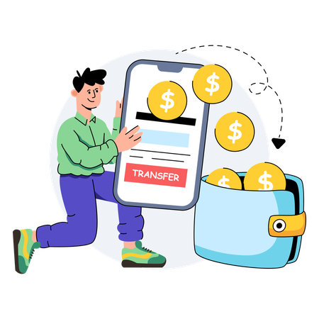 Money Transfer  Illustration