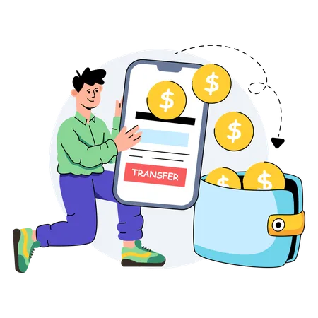 Money Transfer  Illustration