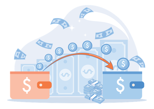 Money Transfer  Illustration