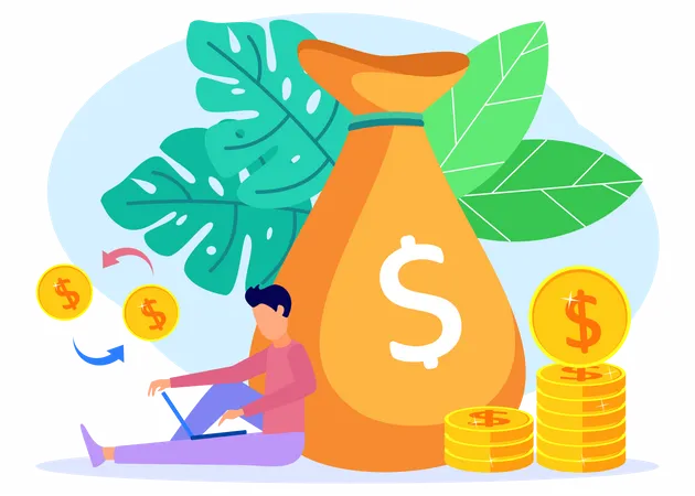 Money transfer  Illustration