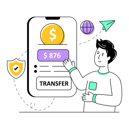 Money Transfer  Illustration