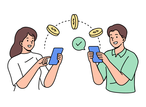 Money transfer  Illustration