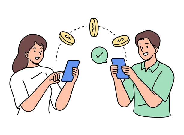 Money transfer  Illustration