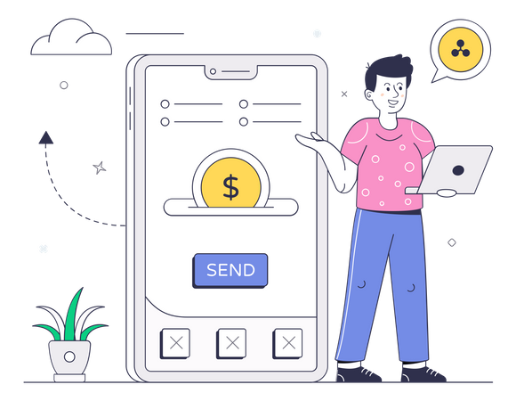 Money Transfer  Illustration