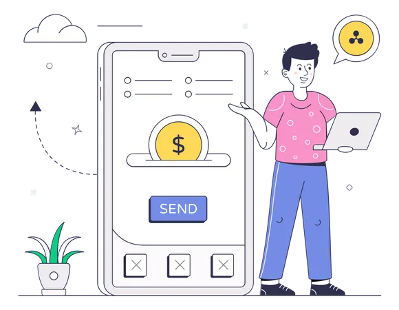 Money Transfer  Illustration