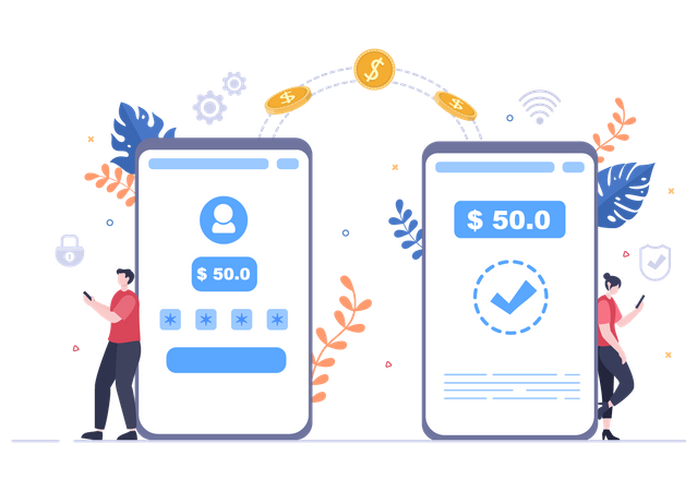 Money Transfer  Illustration