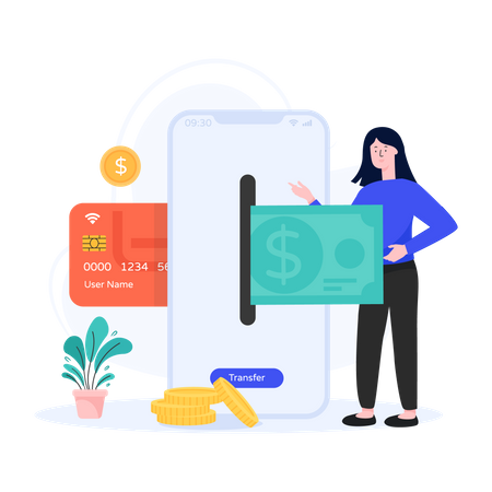 Money Transfer  Illustration