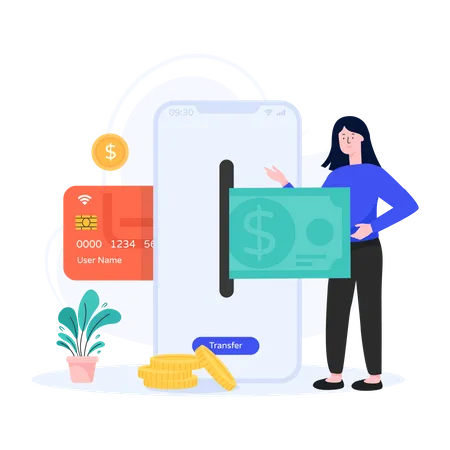 Money Transfer  Illustration