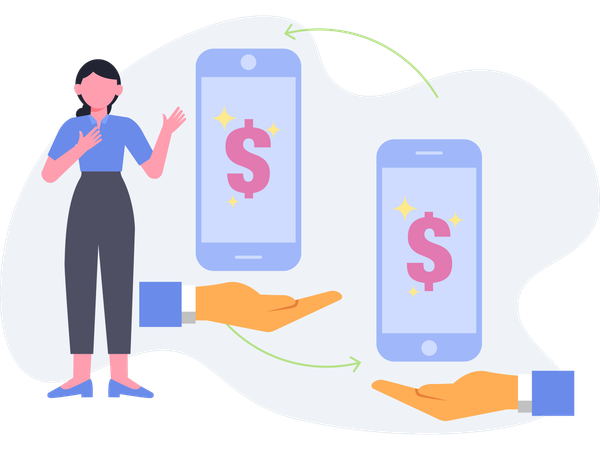 MOney Transfer  Illustration