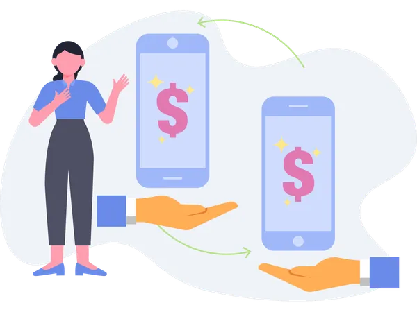 MOney Transfer  Illustration