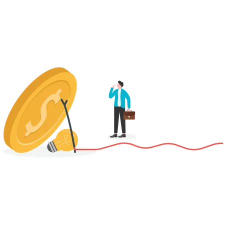 Money trap to trick greed people  Illustration