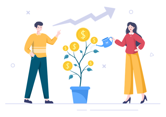 Money Tree Investment Financial  Illustration