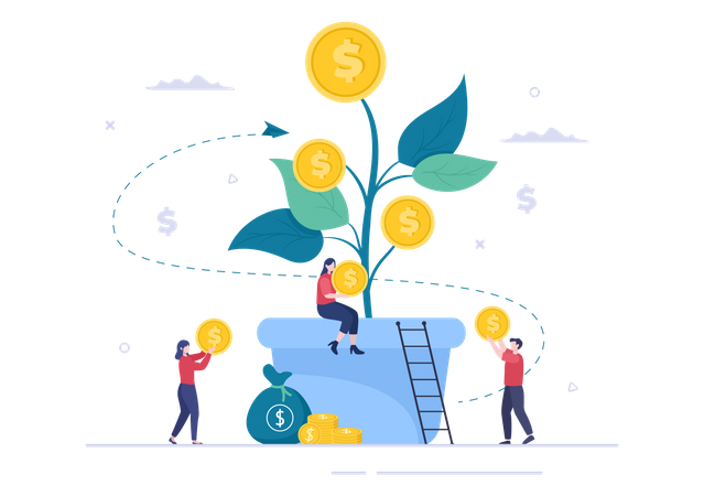 Money Tree Investment  Illustration