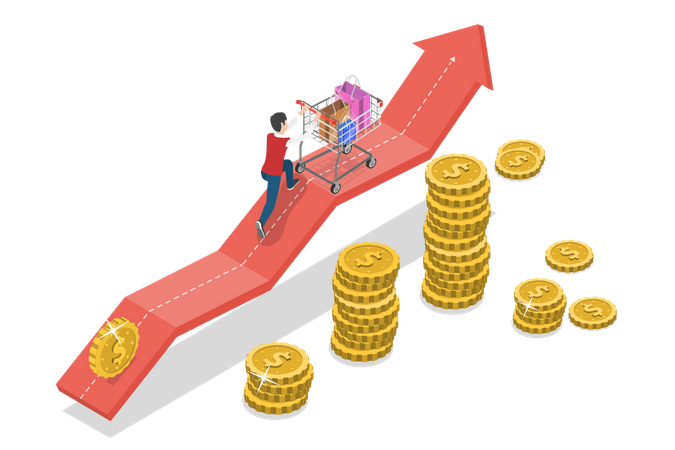 Money Value Recession  Illustration