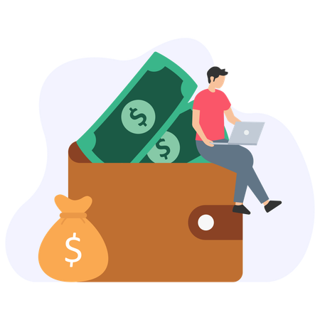 Money wallet  Illustration