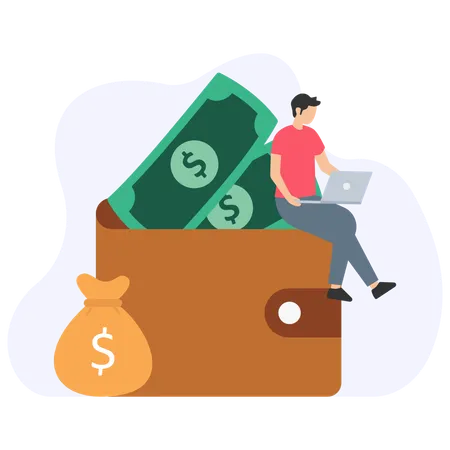 Money wallet  Illustration