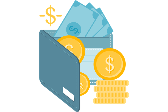 Money wallet  Illustration